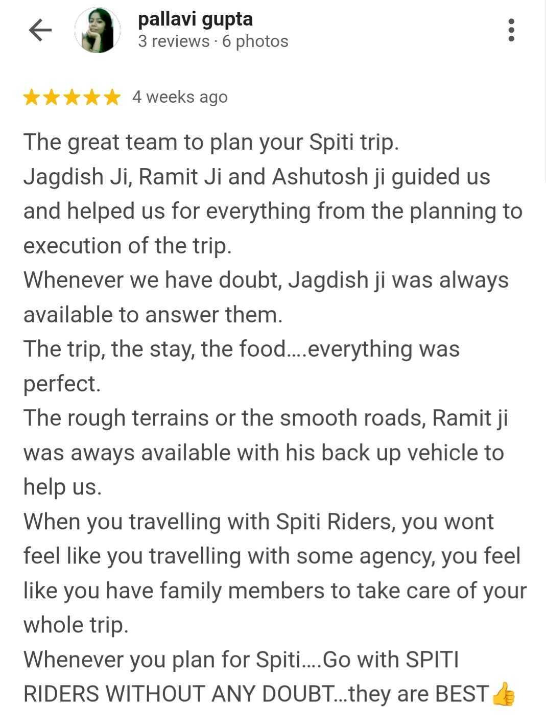 Spiti Riders customer review 19