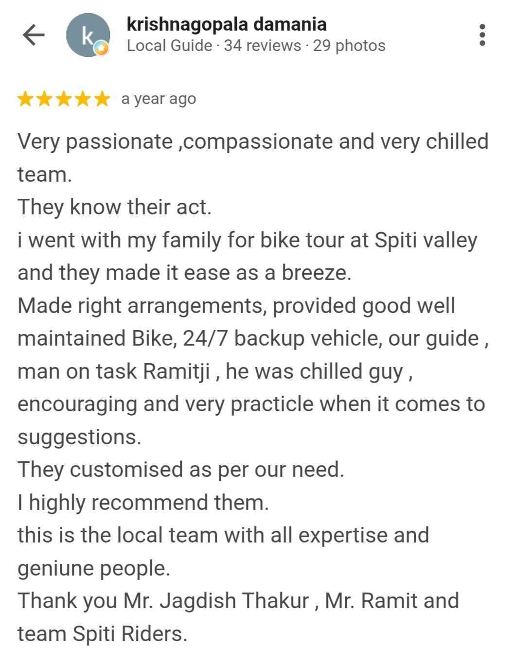 Spiti Riders customer review 21