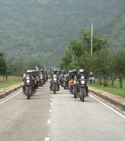Riders exploring Spiti Valley